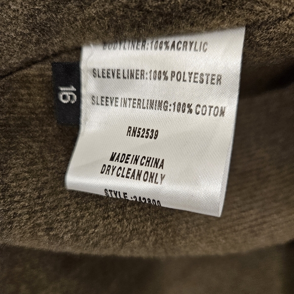 Vintage - NWT Utex Design - Removable Lining Dark Mauve Trench Coat - Size 16 - Picture 14 of 14